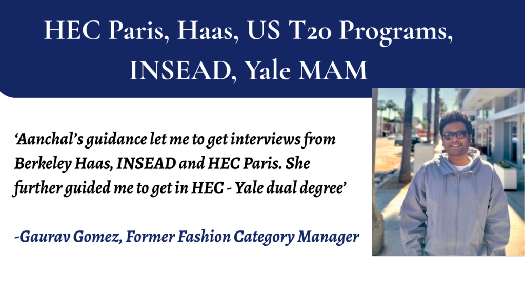 Mr. Fashion Designer with a Career Break Lands HEC Paris with Yale MAM & US T20 MBAs