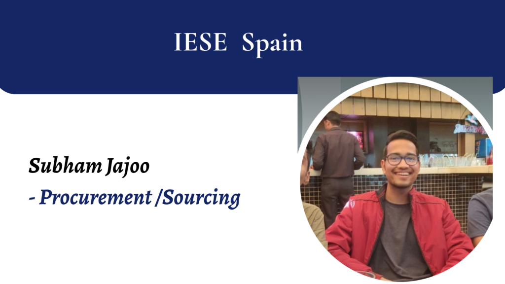 Cracking IESE MBA from a Procurement Background