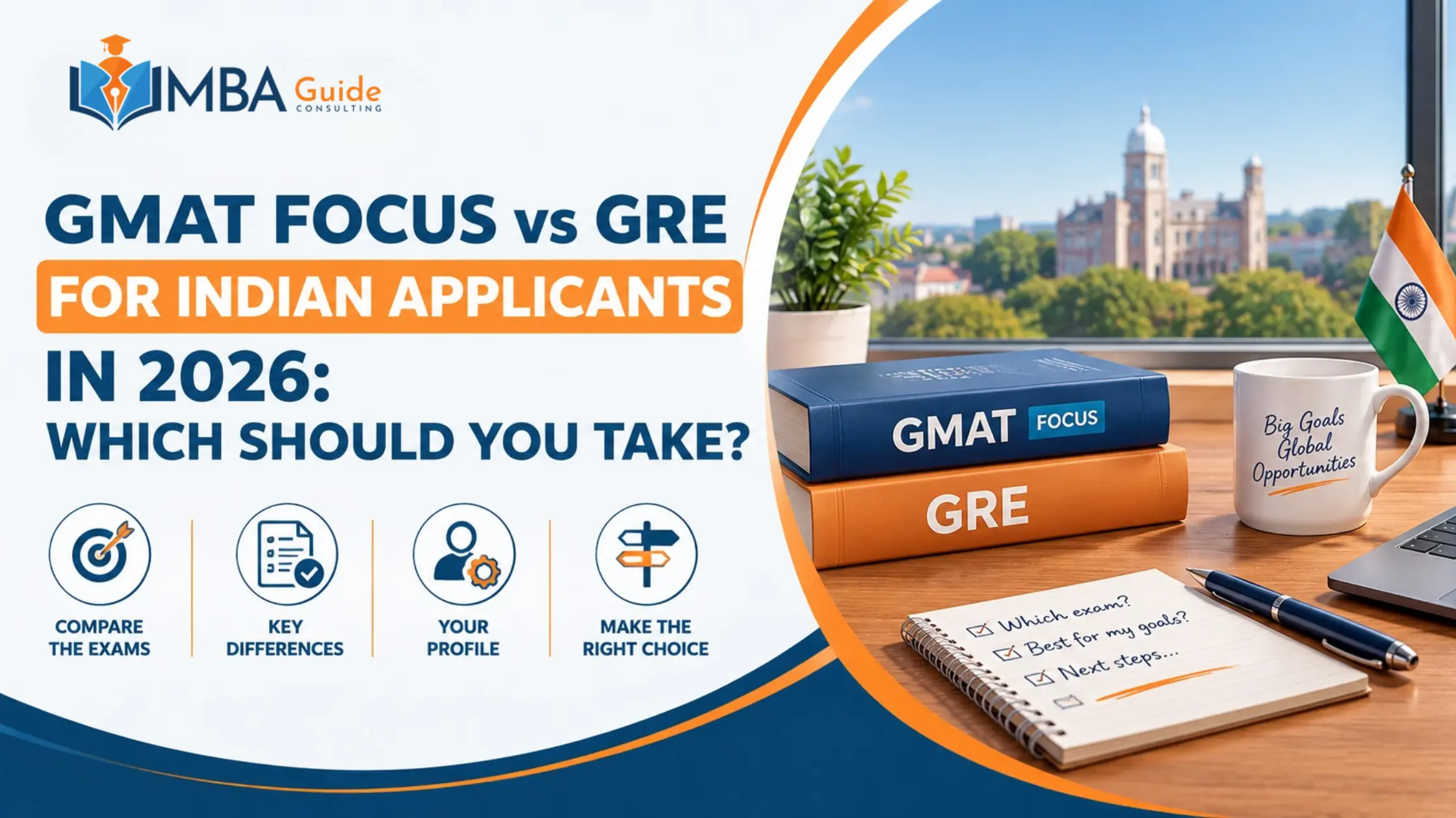 GMAT Focus vs GRE for Indian Applicants in 2026: Which Should You Take?