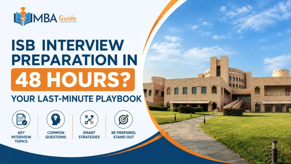 ISB Interview Preparation in 48 Hours? Your Last-Minute Playbook